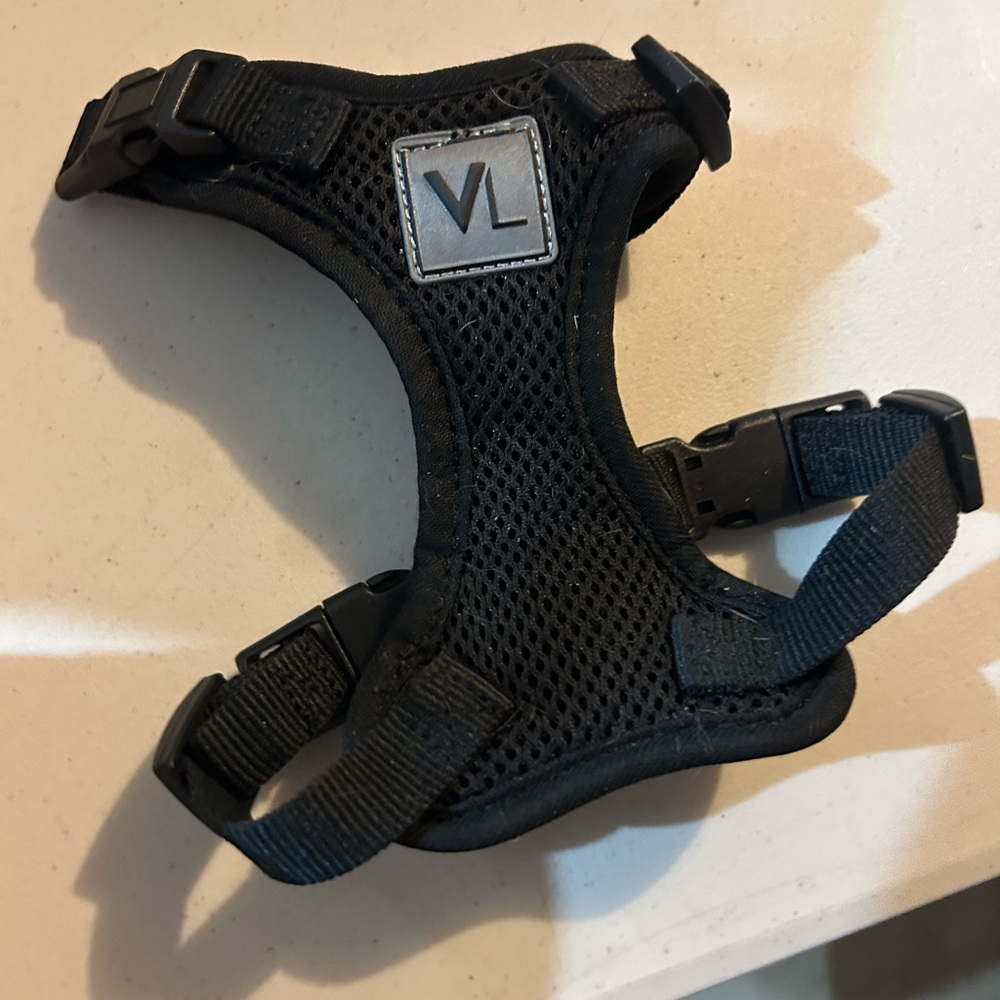Black VL Mesh Dog Harness
